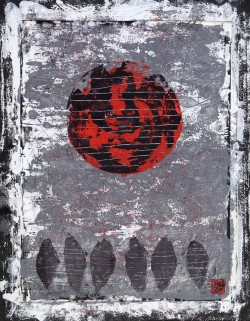 Alkonyat III. - Ősz - papír, tempera - 45x35 cm - 2024