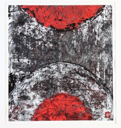 Terek - papír, tempera - 42x36 cm - 2024
